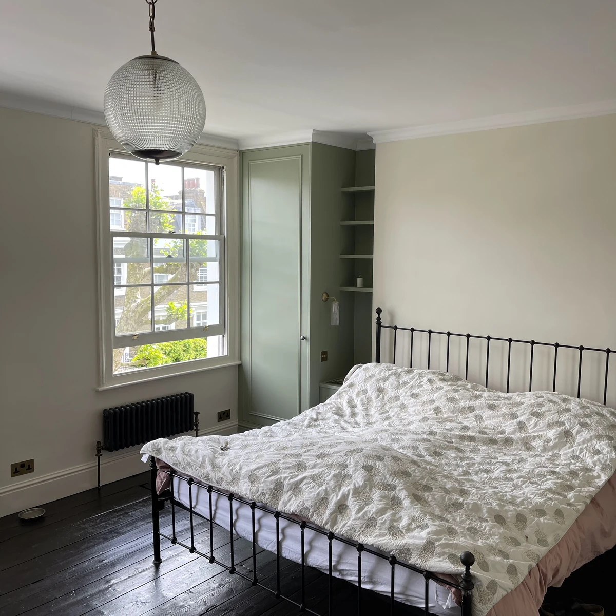 Decorated bedroom in Hampstead